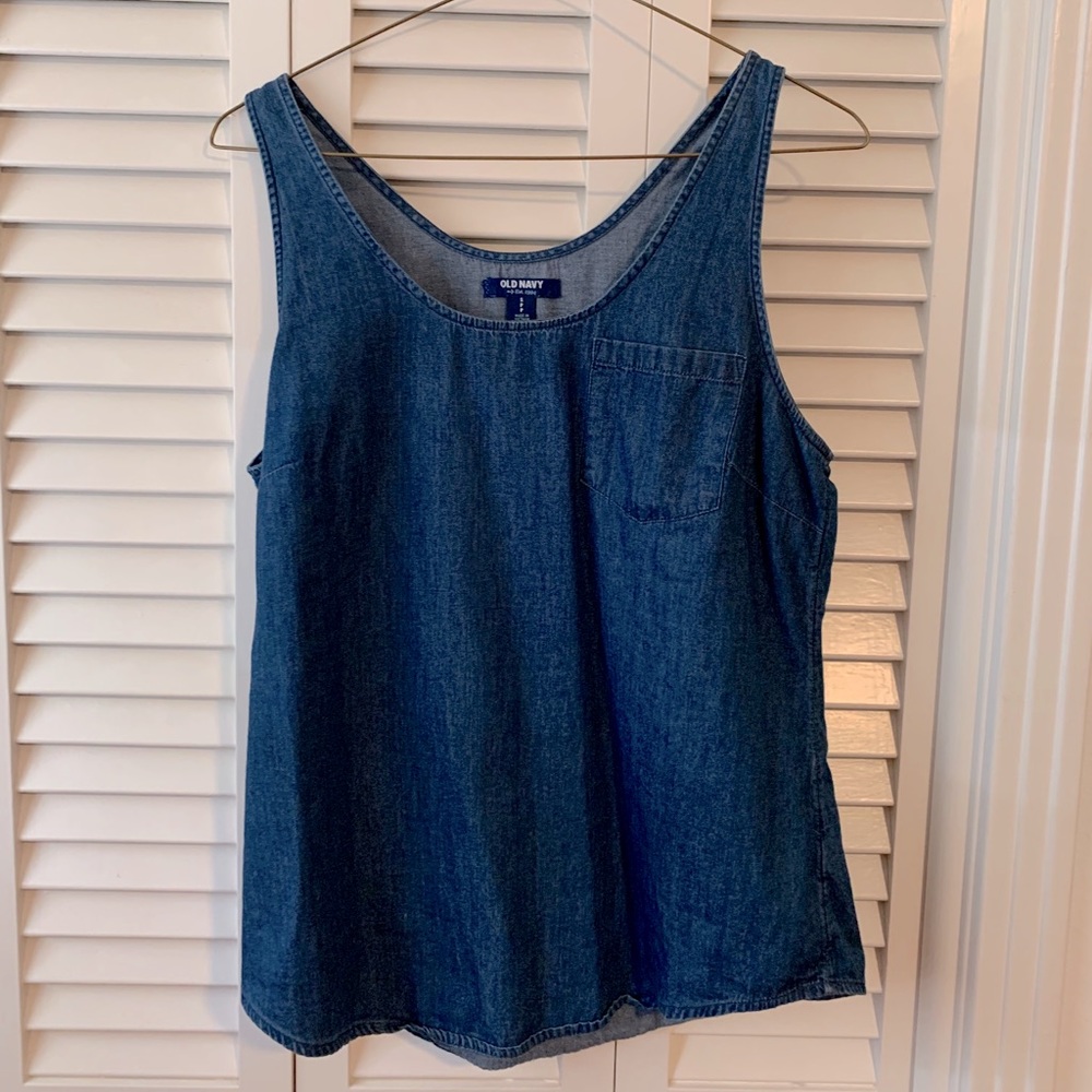 Denim Tank with Pocket